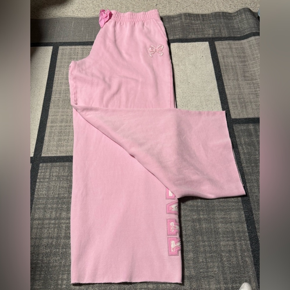 Victoria’s Secret Pink LoveShackFancy Wide Leg Sweatpants